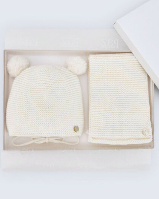 Conjunto Gorro y Bufanda Crudo - Paz Rodriguez