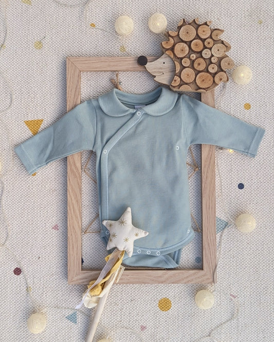 Body Cruzado Cuello Bebé Verde Claro - Babidu