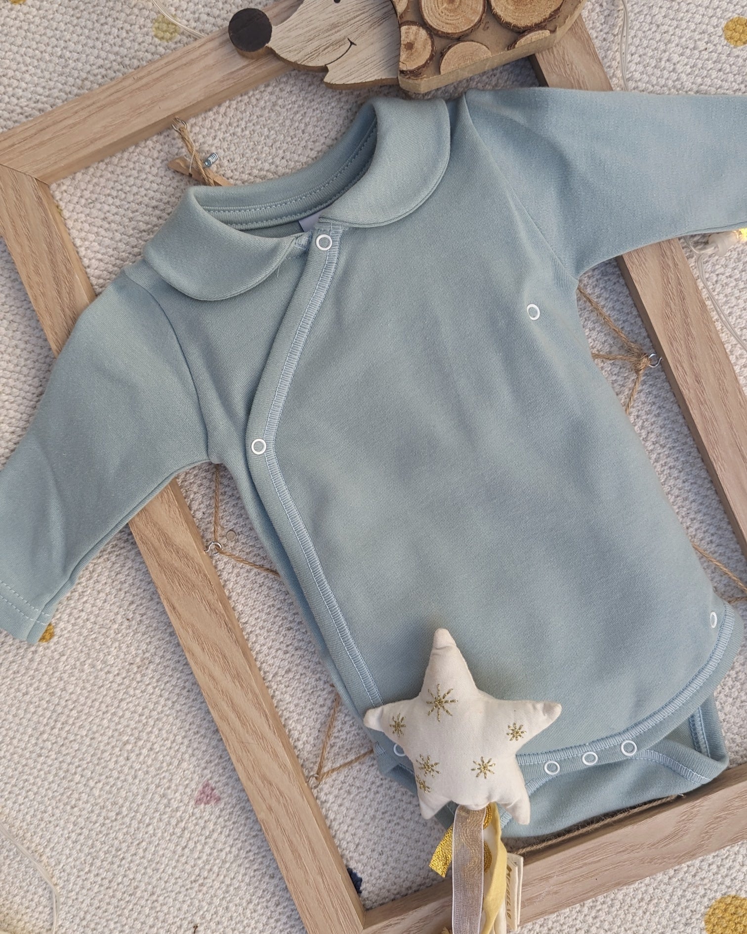 Body Cruzado Cuello Bebé Verde Claro Babidu – Tienda Grumetes