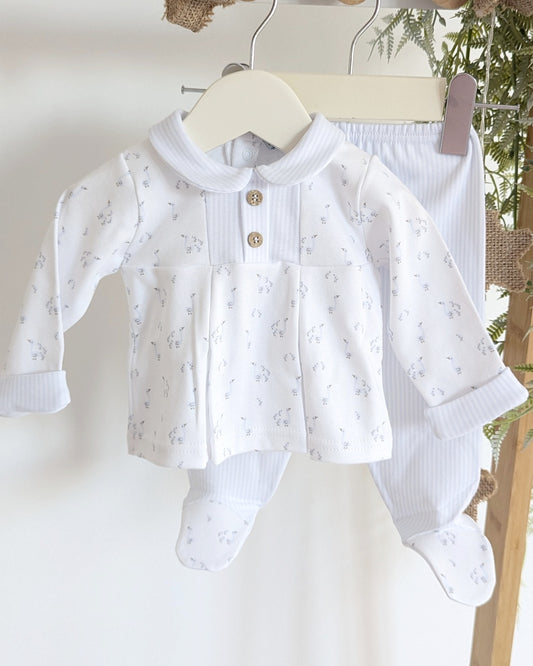 Conjunto Polaina C/Bebé Roble Celeste - Babidu