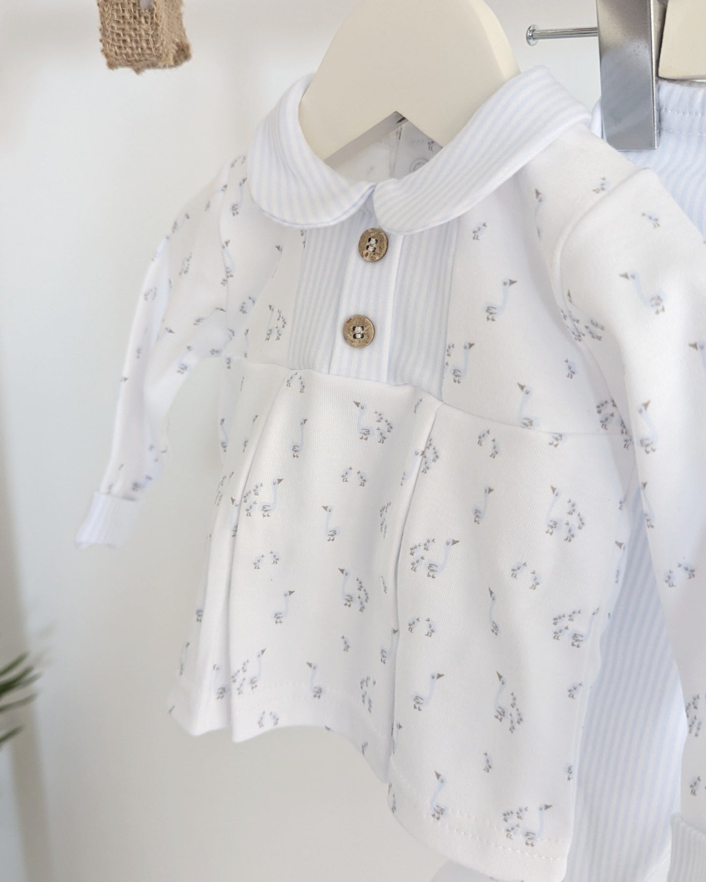 Conjunto Polaina C/Bebé Roble Celeste - Babidu