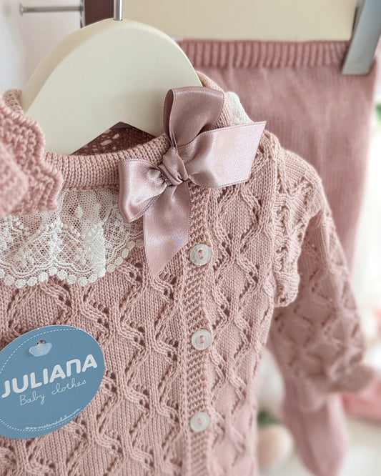 Conjunto Polaina Calado Lazo Maquillaje - Colección Tramontana de Juliana