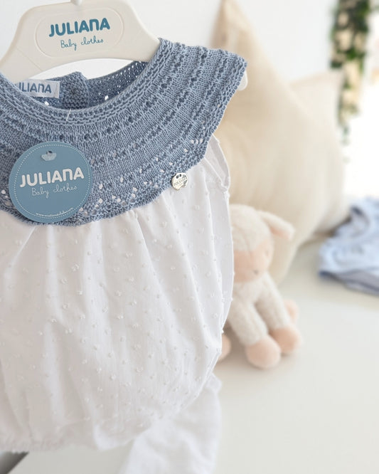 Pelele Cuerpo Punto Plumeti Cielo - Juliana