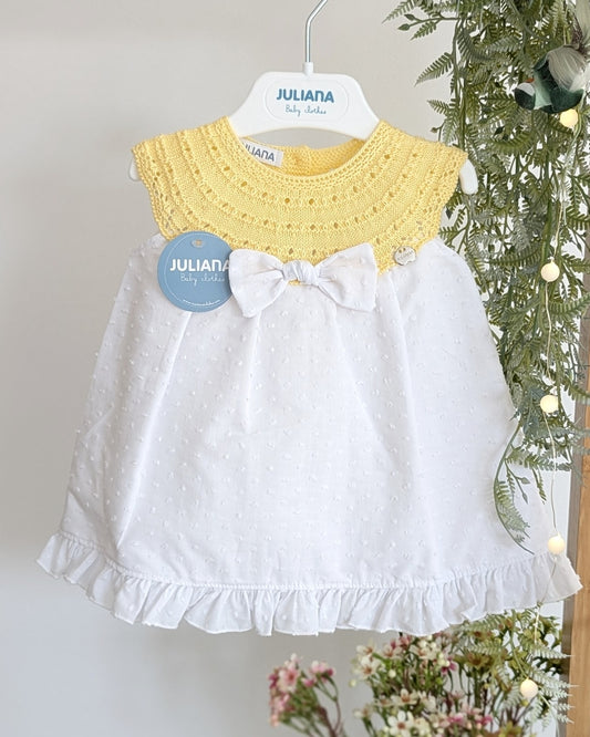 Vestido Plumeti Amarillo - Colección Llevantol Juliana