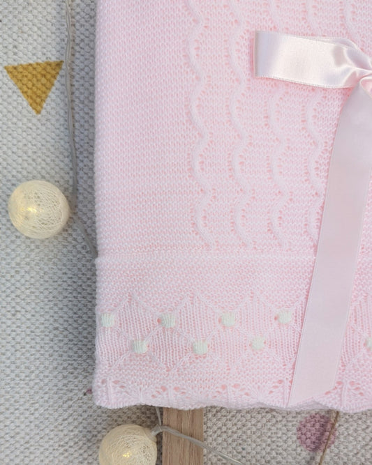 Chal Bebe Zig Zag Rosa - Juliana