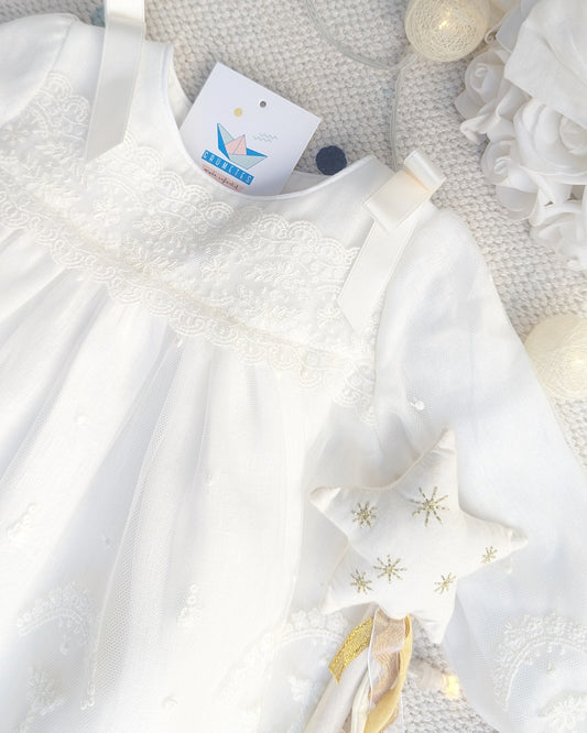 Vestido Bebé con Braguita Marfil - Martin Aranda