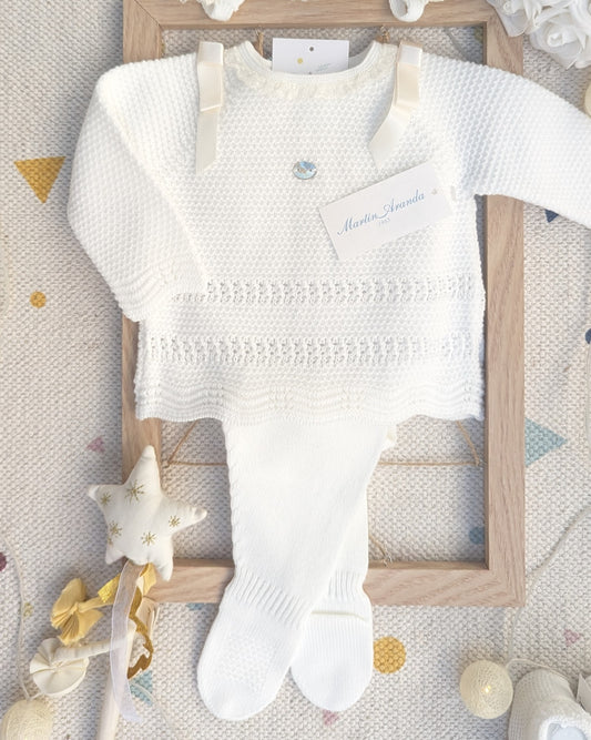 Conjunto Polaina Cuello Puntilla Marfil - Martin Aranda