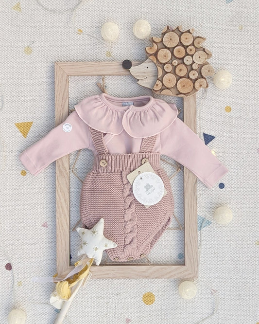 Peto Bebé Ochos Punto Rosa Vintage - Pangasa Baby