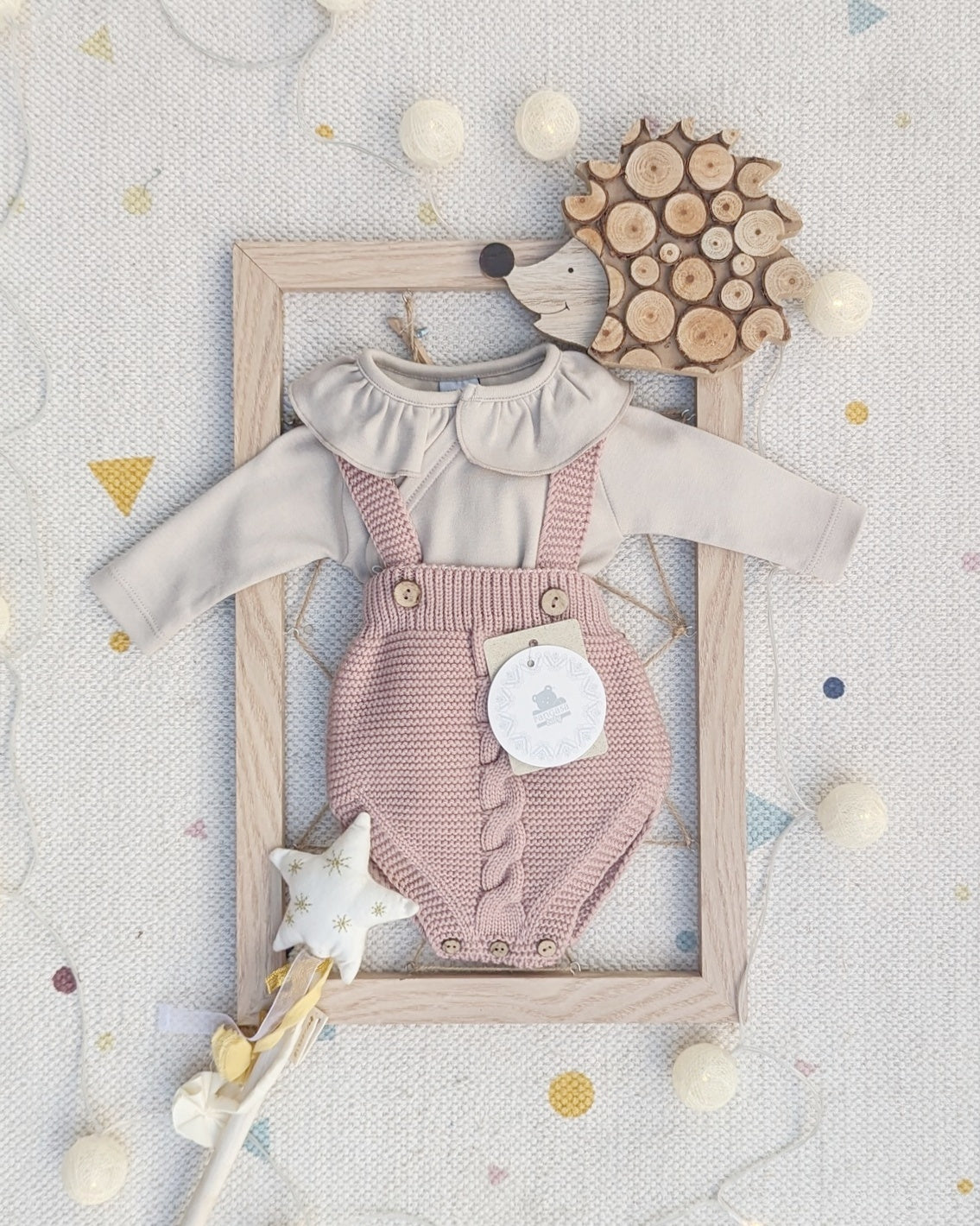 Peto Bebé Ochos Punto Rosa Vintage Pangasa Baby – Tienda