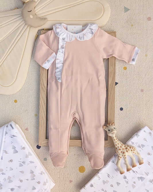 Pelele Cuello Volante Lovely Rosa - Babidu