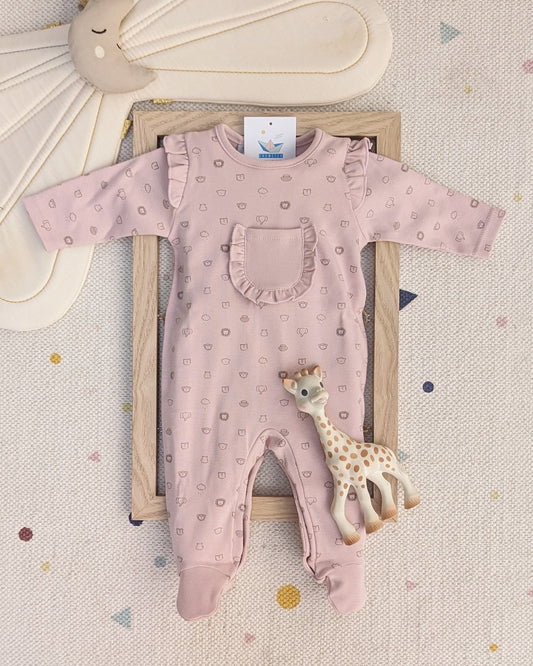 Pelele enterizo Friendly Ab.Trasera Rosa Empolvado - Babidu