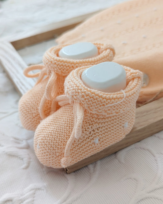 Patucos Punto Nice Melocotón - Martín Aranda