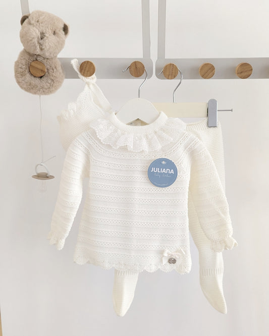 Primera Puesta Puntilla Crudo - Colección Dulzura Juliana