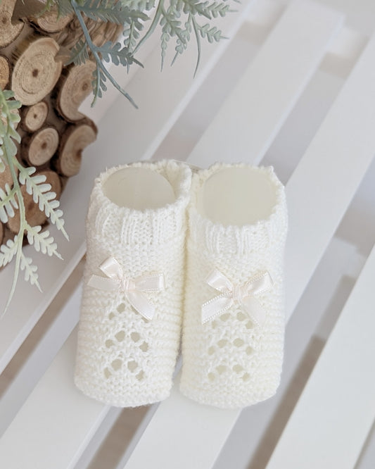 Bota Calado Lazo Crudo - Colección Dulzura Juliana