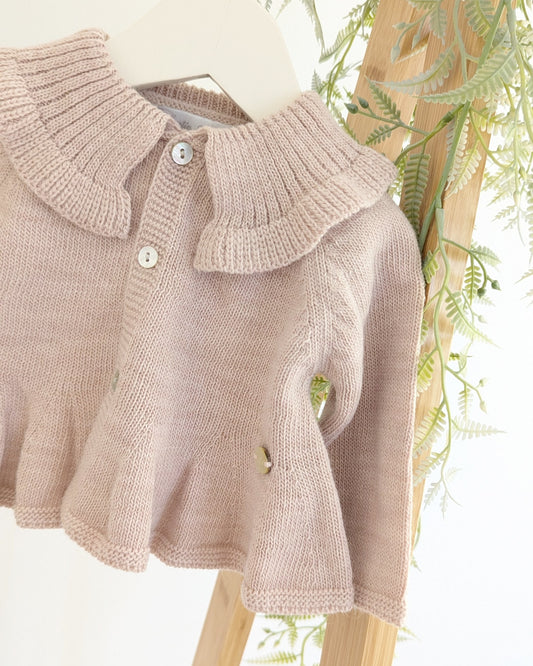 Cárdigan Niña Dark Blue Rosa Palo - Martin Aranda