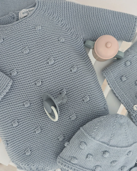 Capota Punto Celeste Cielo Garbanzos - Micolino