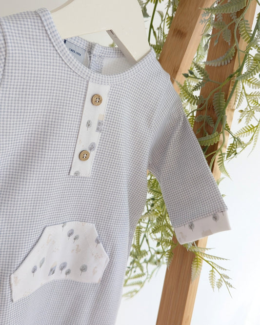 Pelele Bolsillo Alerce Azul Bruma - Babidu