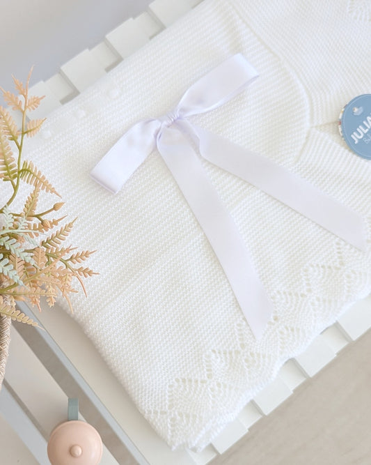 Chal Bebe Cuadro Bodoques Blanco - Juliana