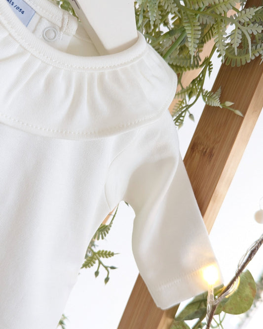 Babidu - Body cuello volante Beige