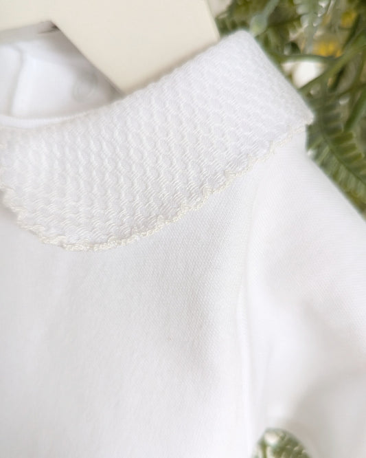 Body Cuello Bebé Piqué Blanco - Babidu