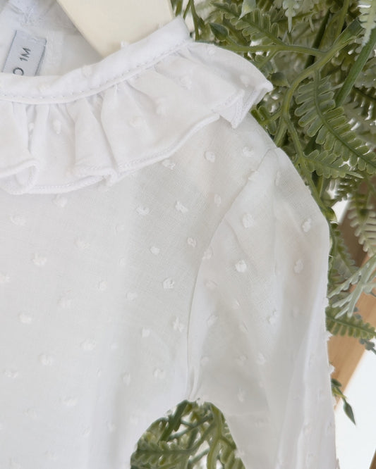 Body Camisa Plumeti Blanco - Calamaro