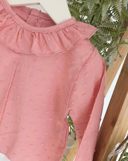 Body Camisa Plumeti Nude - Calamaro