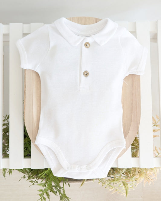 Body Cuello Pico Tapeta Blanco - Babidu