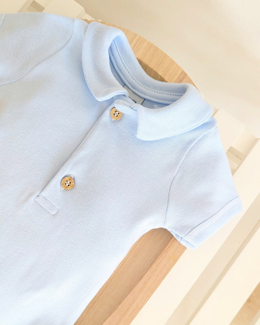 Body Cuello Pico Tapeta Celeste - Babidu