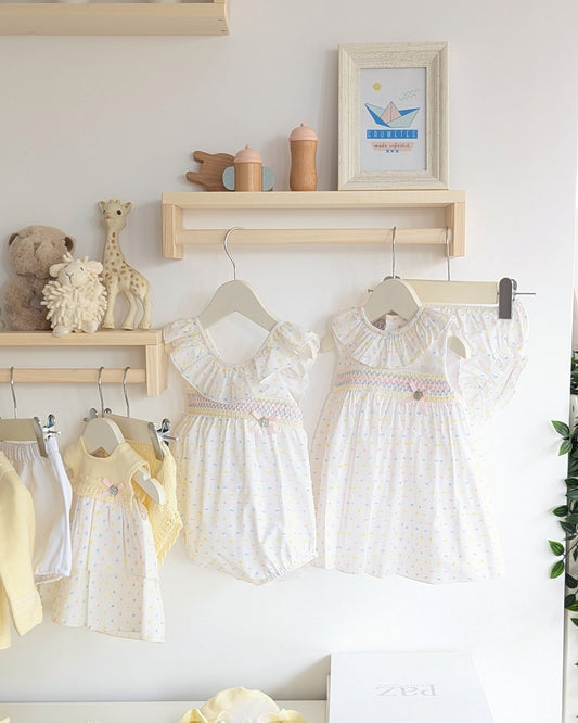 Vestido Con Braguita Nido de Abeja Bico - Paz Rodriguez