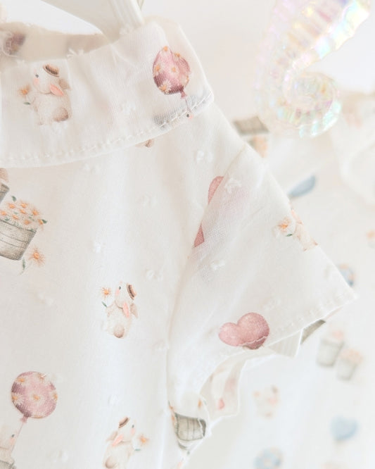 Body Conejitos Rosa Familia Dennise - Micolino