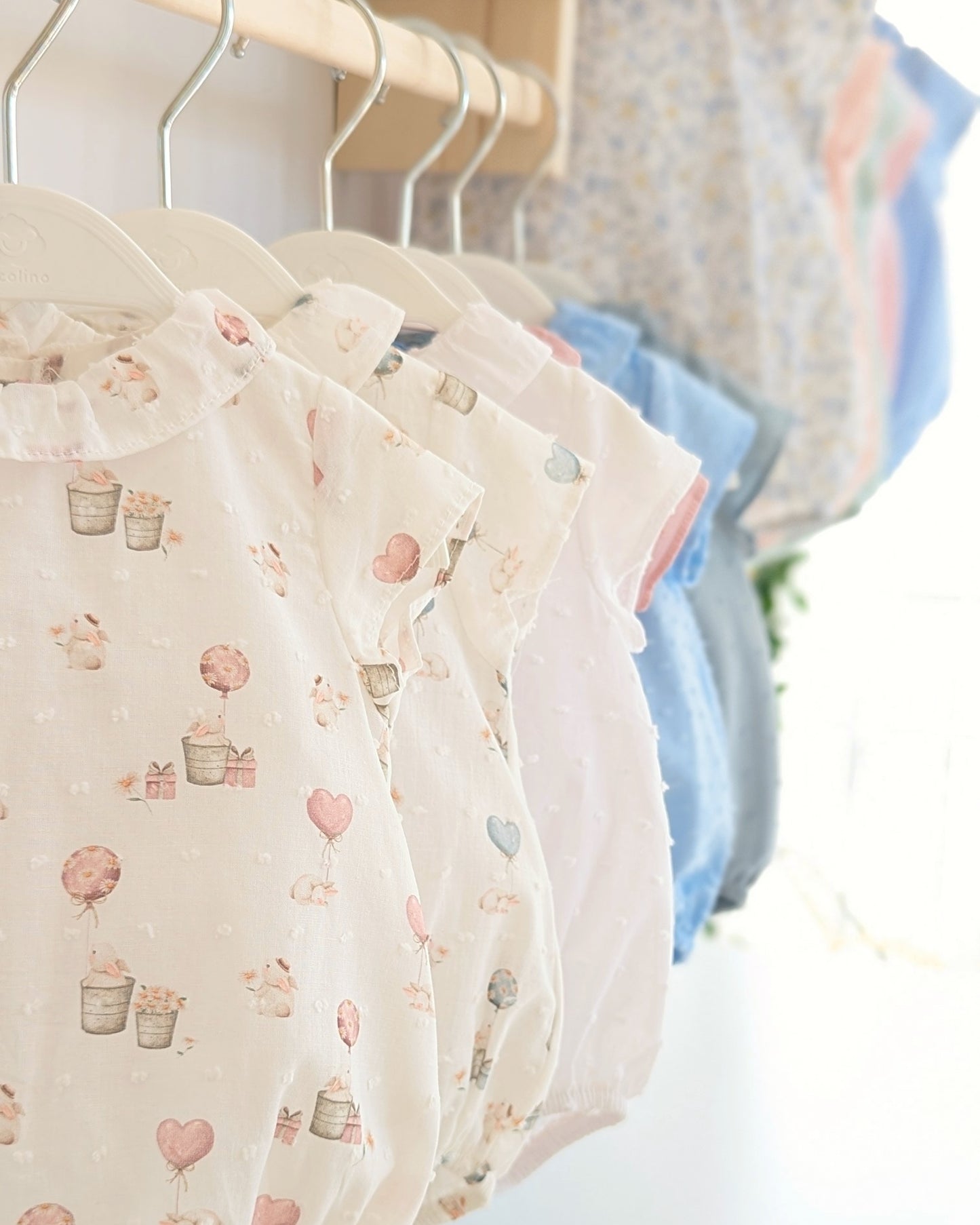 Body Conejitos Rosa Familia Dennise - Micolino