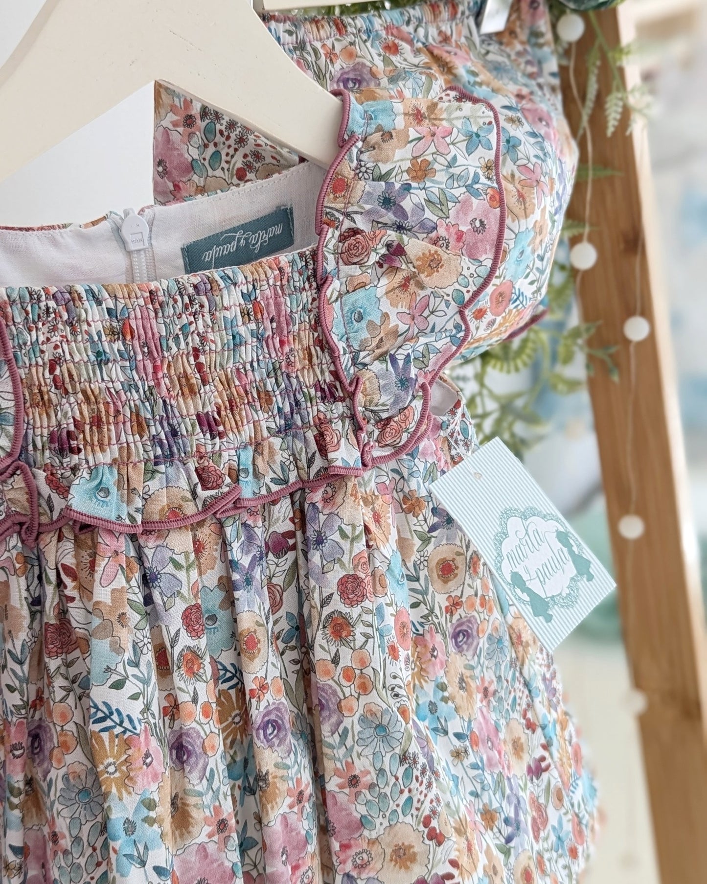 Vestido Con Braguita Flores Familia Piscis - Marta y Paula