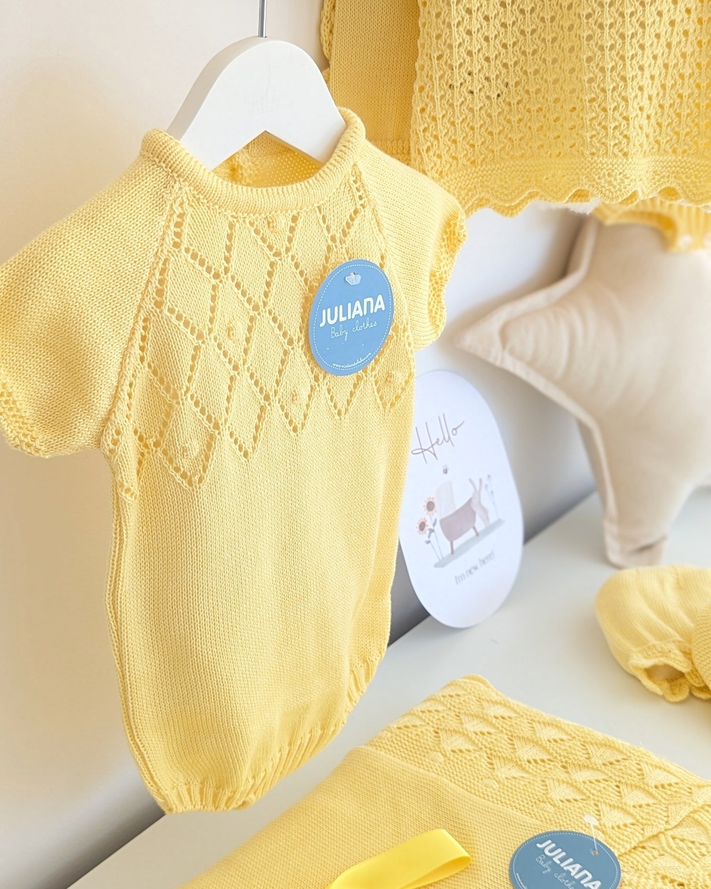 Pelele Punto Rombos Amarillo - Juliana