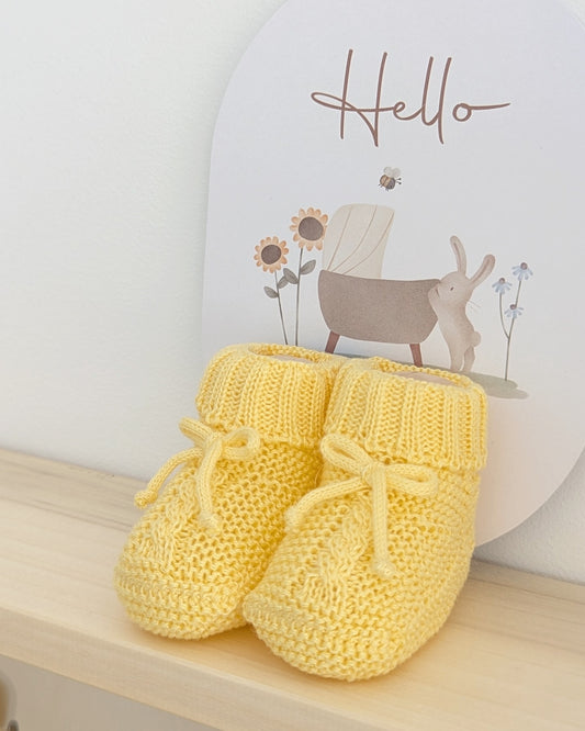 Bota Trenzas Lazo Amarillo - Juliana