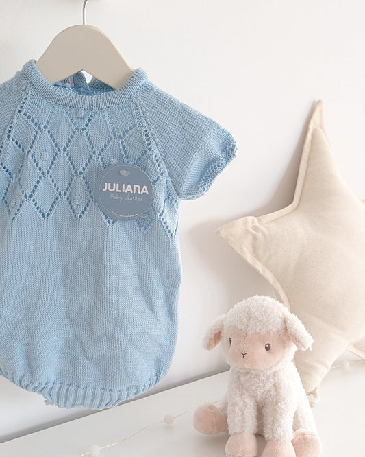 Pelele Punto Rombos Azul - Juliana