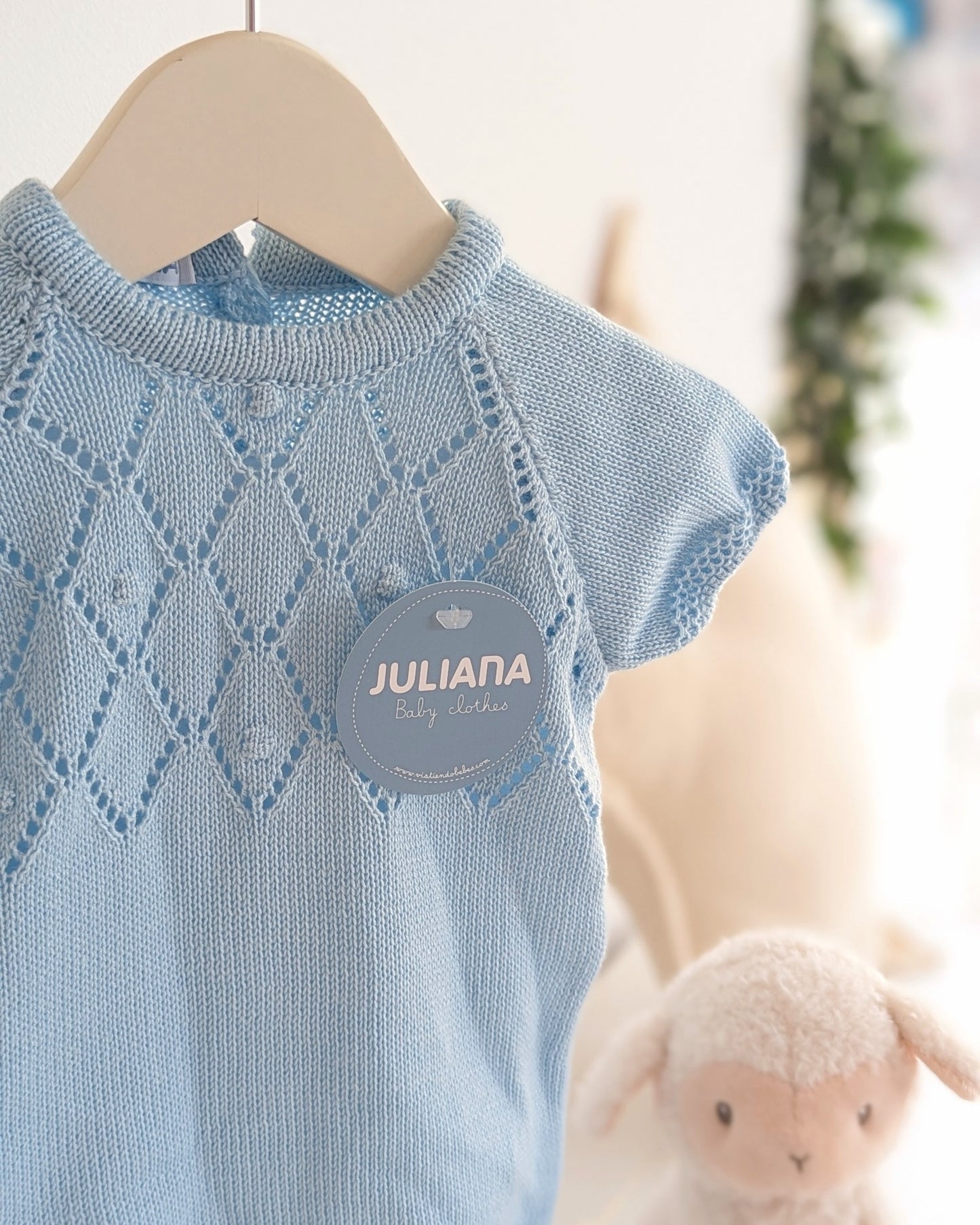 Pelele Punto Rombos Azul - Juliana