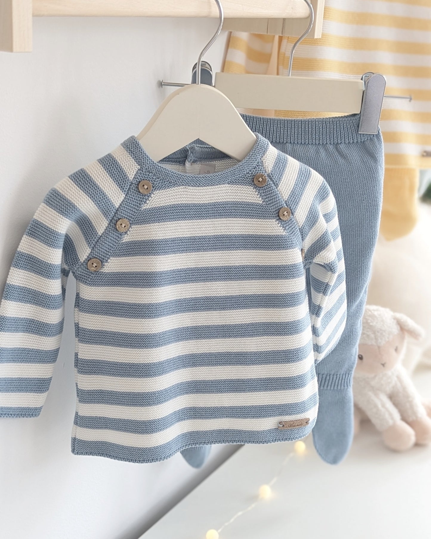 Conjunto Polaina Capri Azul Empolvado - Martin Aranda