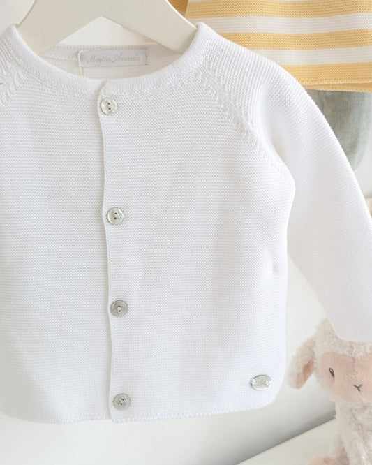 Cárdigan Largo Capri Blanco - Martin Aranda