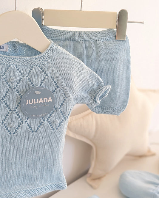 Conjunto Punto Canesú Rombos - Colección Corojo de Juliana