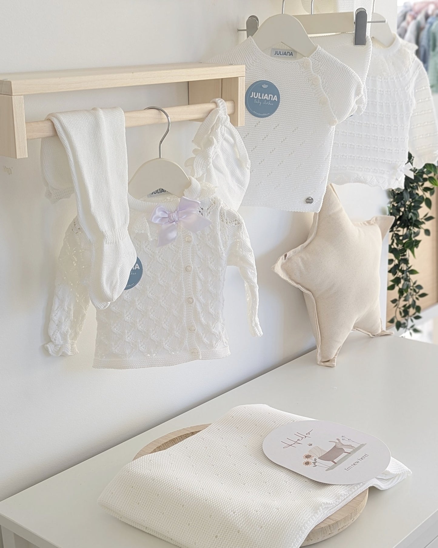 Conjunto Polaina Calado Lazo Blanco - Colección Tramontana de Juliana