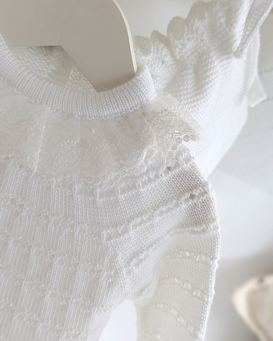 Conjunto Polaina Pasacintas Blanco - Colección Etesio de Juliana