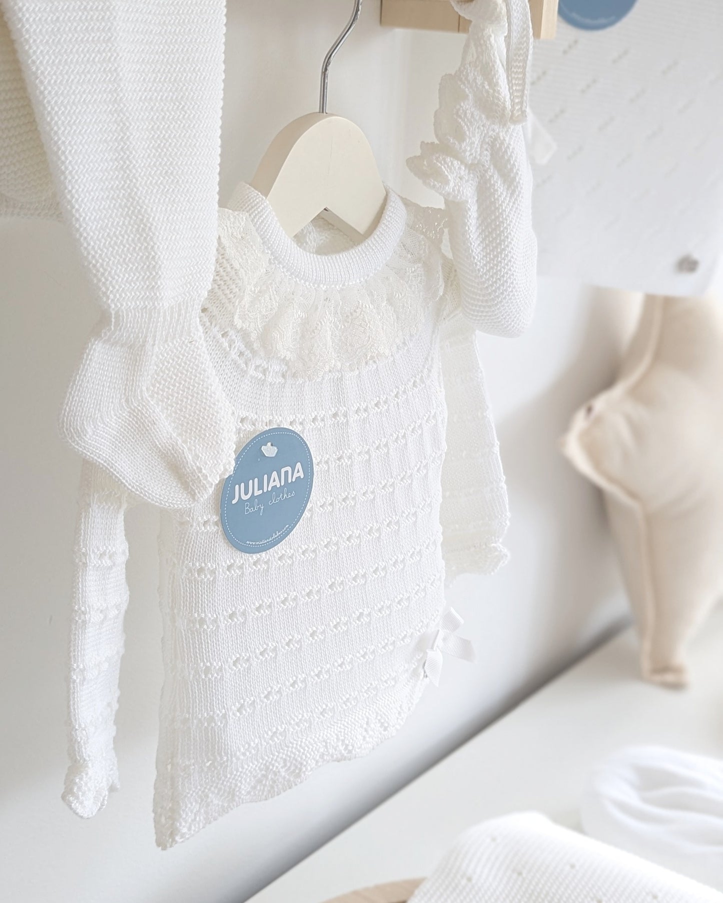 Conjunto Polaina Pasacintas Blanco - Colección Etesio de Juliana