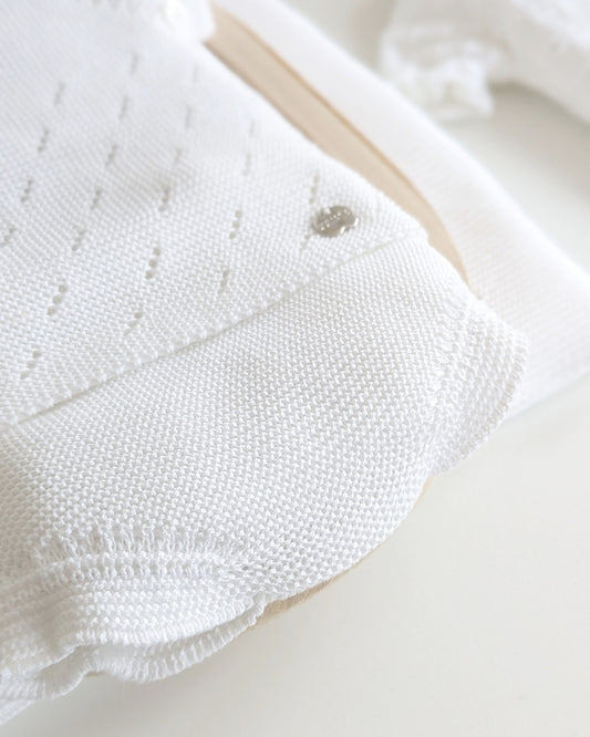 Conjunto Braga Punto Calado Blanco - Colección Garbí de Juliana