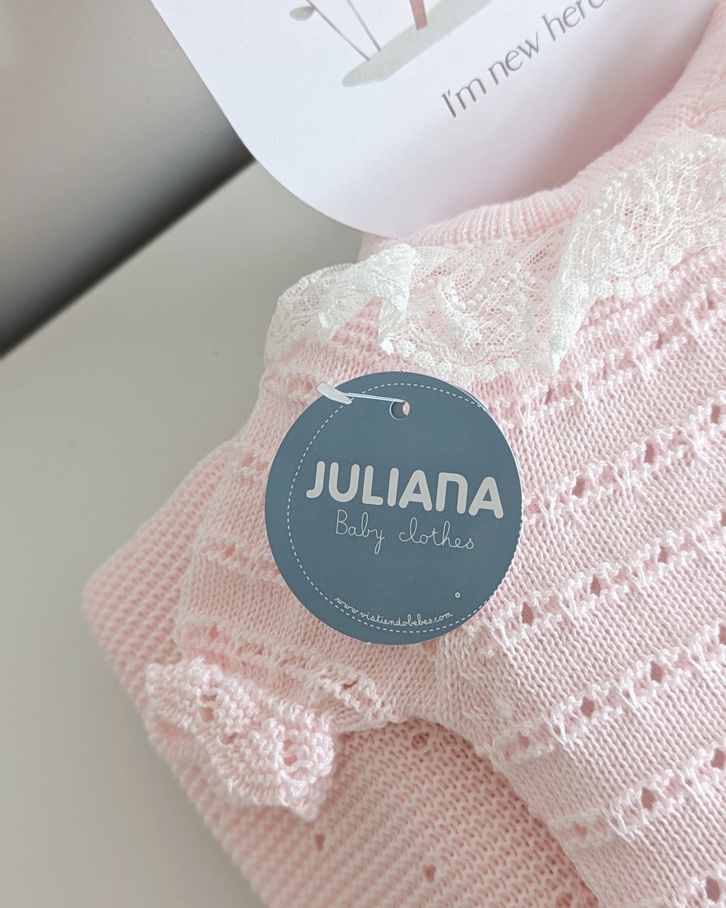 Conjunto Braga Punto Pasacintas Rosa - Colección Etesio de Juliana