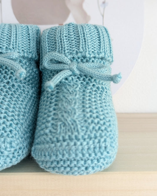 Bota Trenzas Lazo Verde Lago - Juliana