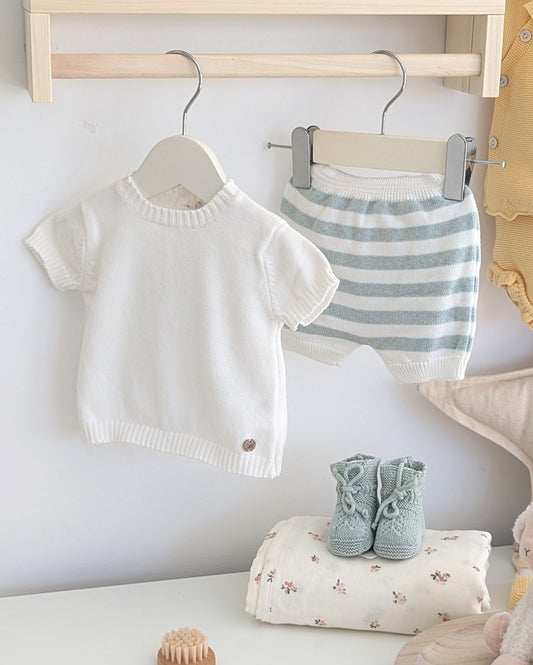 Conjunto Pantalon Corto Punto Capri Verde Salvia - Martin Aranda