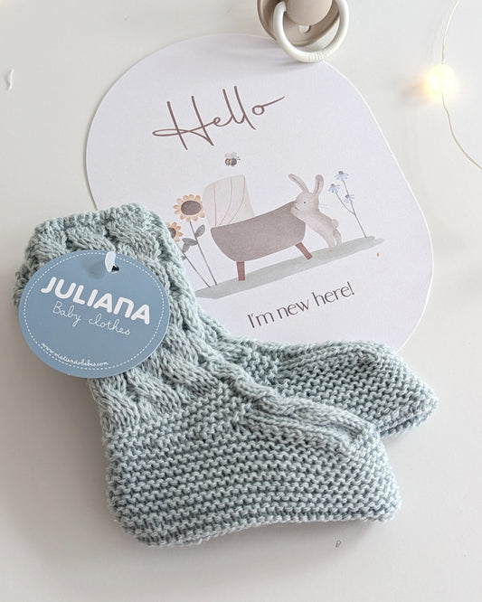 Bota Trenzas Verde Menta - Juliana