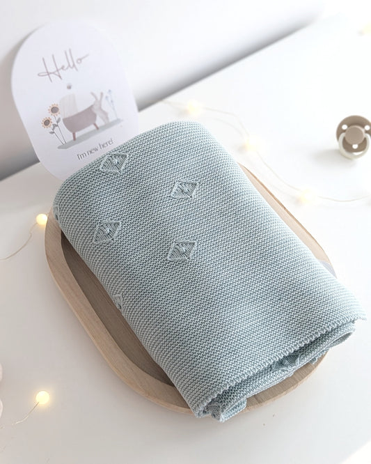 Mantita Rombos Verde Menta - Juliana