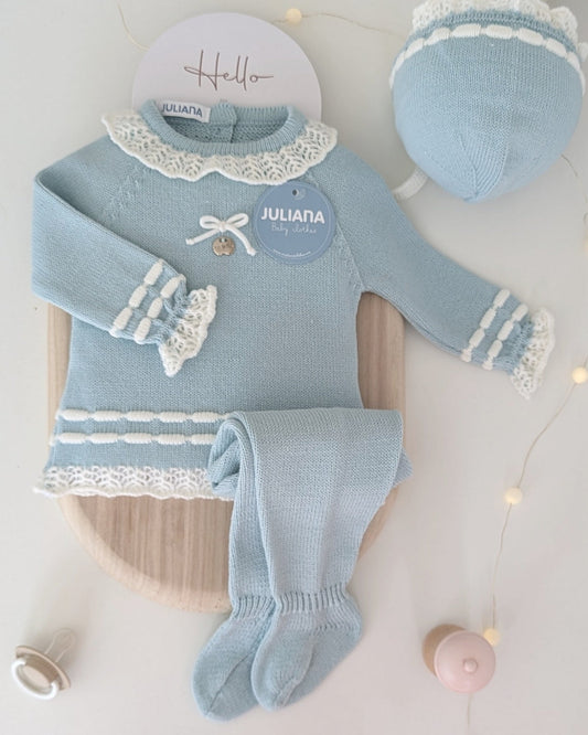 Conjunto Polaina Lorzas Verdeagua - Colección Silencio de Juliana