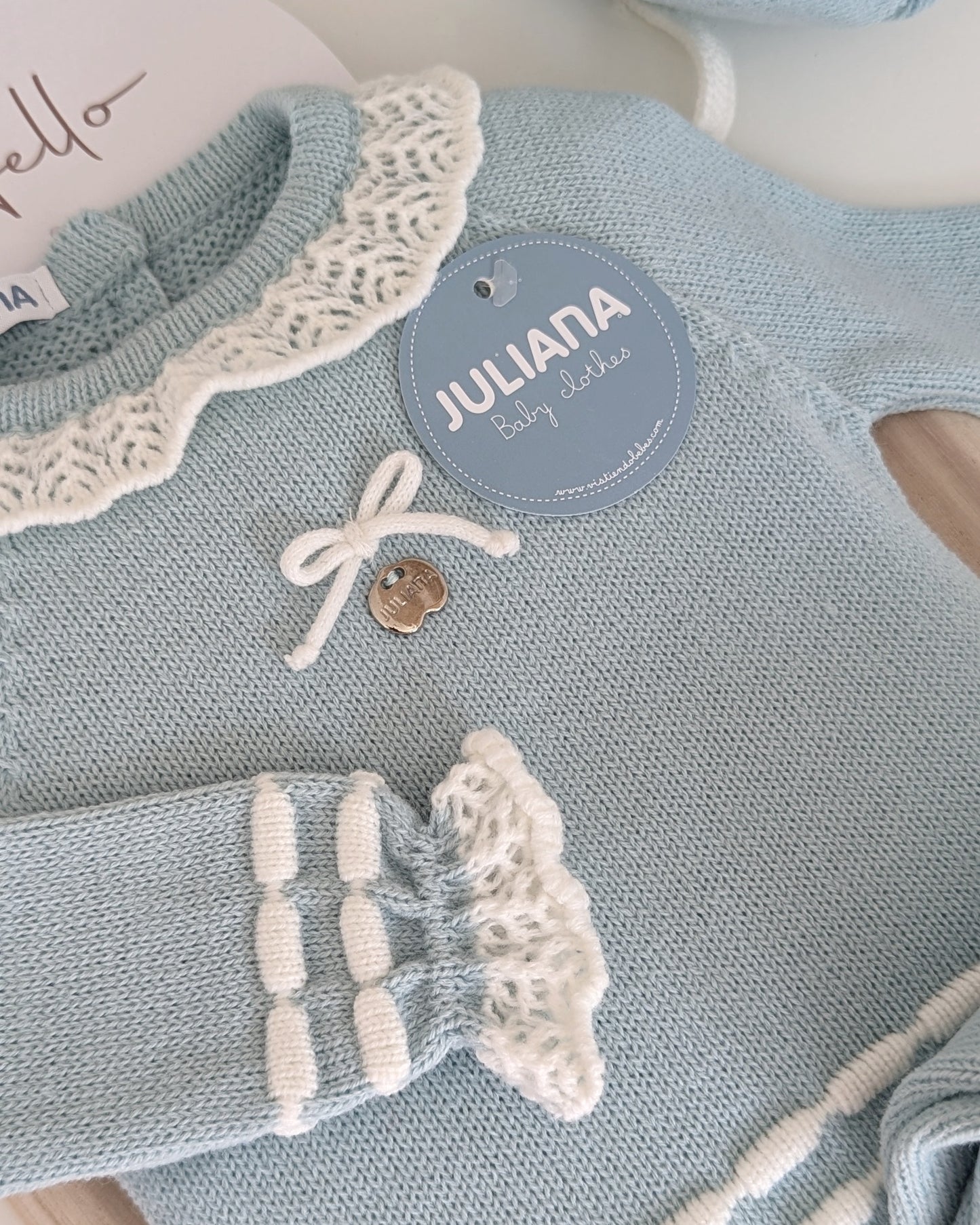 Conjunto Polaina Lorzas Verdeagua - Colección Silencio de Juliana